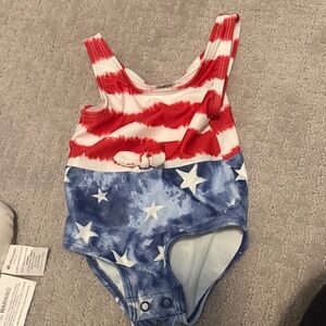 NWOT OshKosh B'gosh Red and Blue Kids Swim One Piece